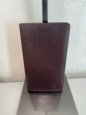 Louis Vuitton Dark Brown Textured Leather Long Wallet